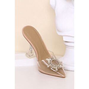 Lulus Midnight Light Nude Pointed-toe Heels Beige - Size 9